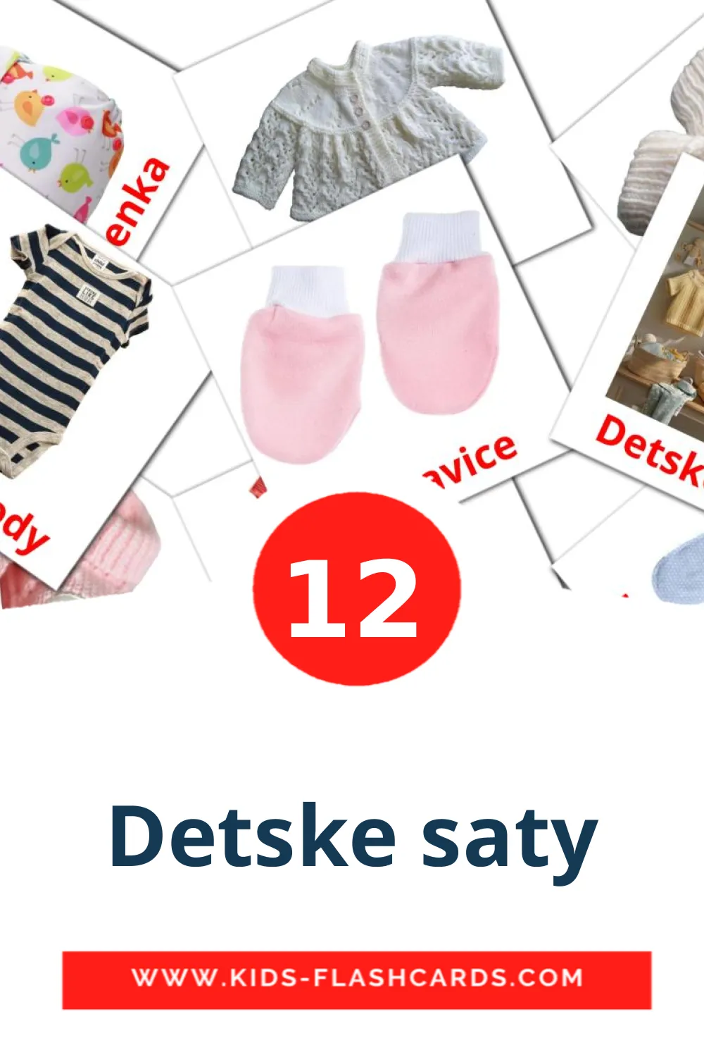 Detske saty на словацком для Детского Сада (12 карточек)