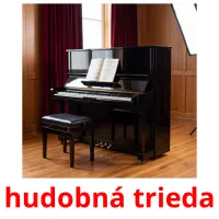hudobná trieda billedkort for børn med billeder