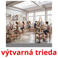 výtvarná trieda billedkort for børn med billeder