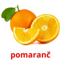 pomaranč flashcards illustrate