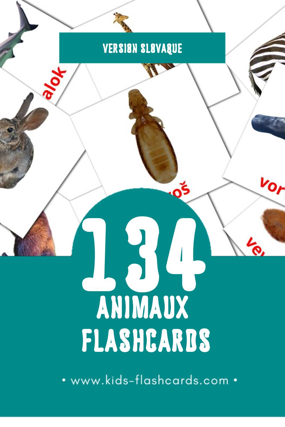 Flashcards Visual Zvieratá pour les tout-petits (134 cartes en Slovaque)
