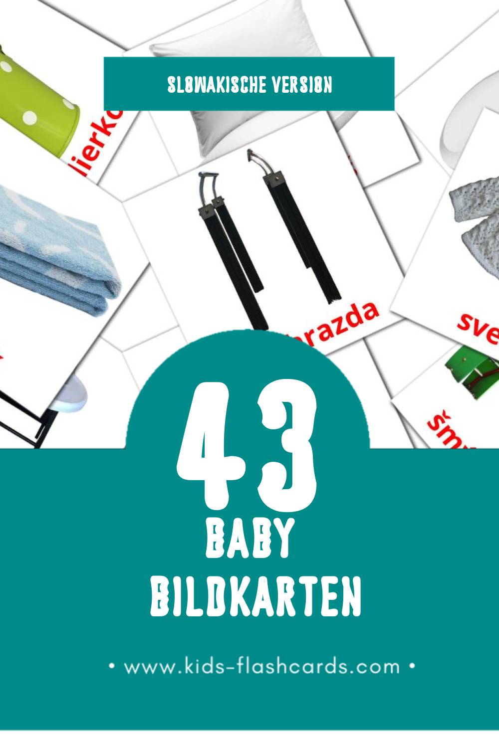 Visual Dieta Flashcards für Kleinkinder (43 Karten in Slowakisch)