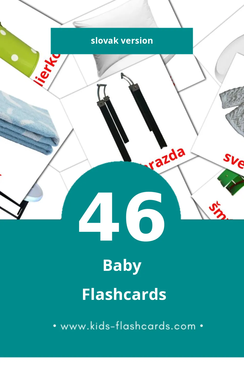 Visual Dieta Flashcards for Toddlers (46 cards in Slovak)