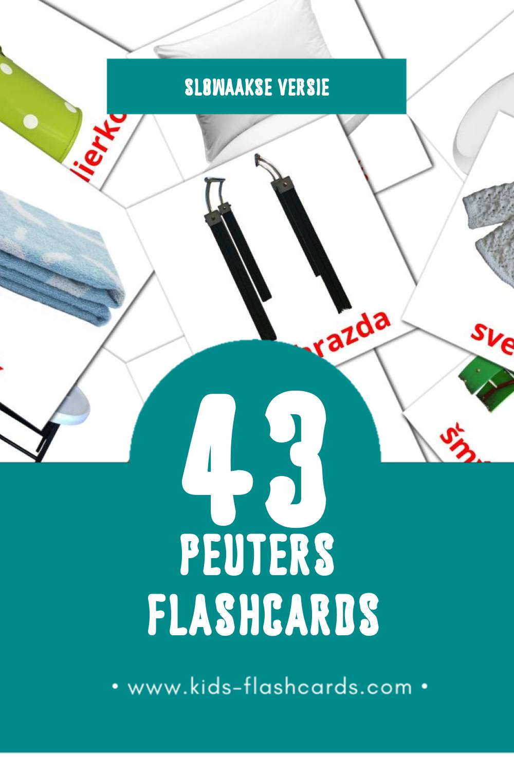 Visuele Dieta Flashcards voor Kleuters (43 kaarten in het Slowaaks)