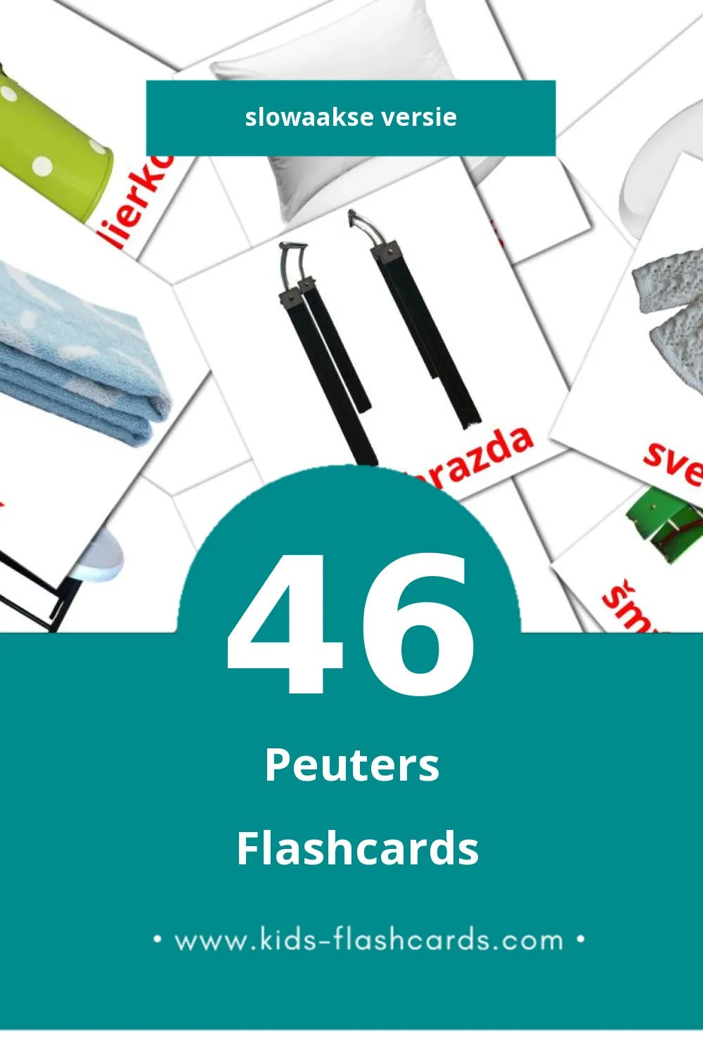 Visuele Dieta Flashcards voor Kleuters (46 kaarten in het Slowaaks)