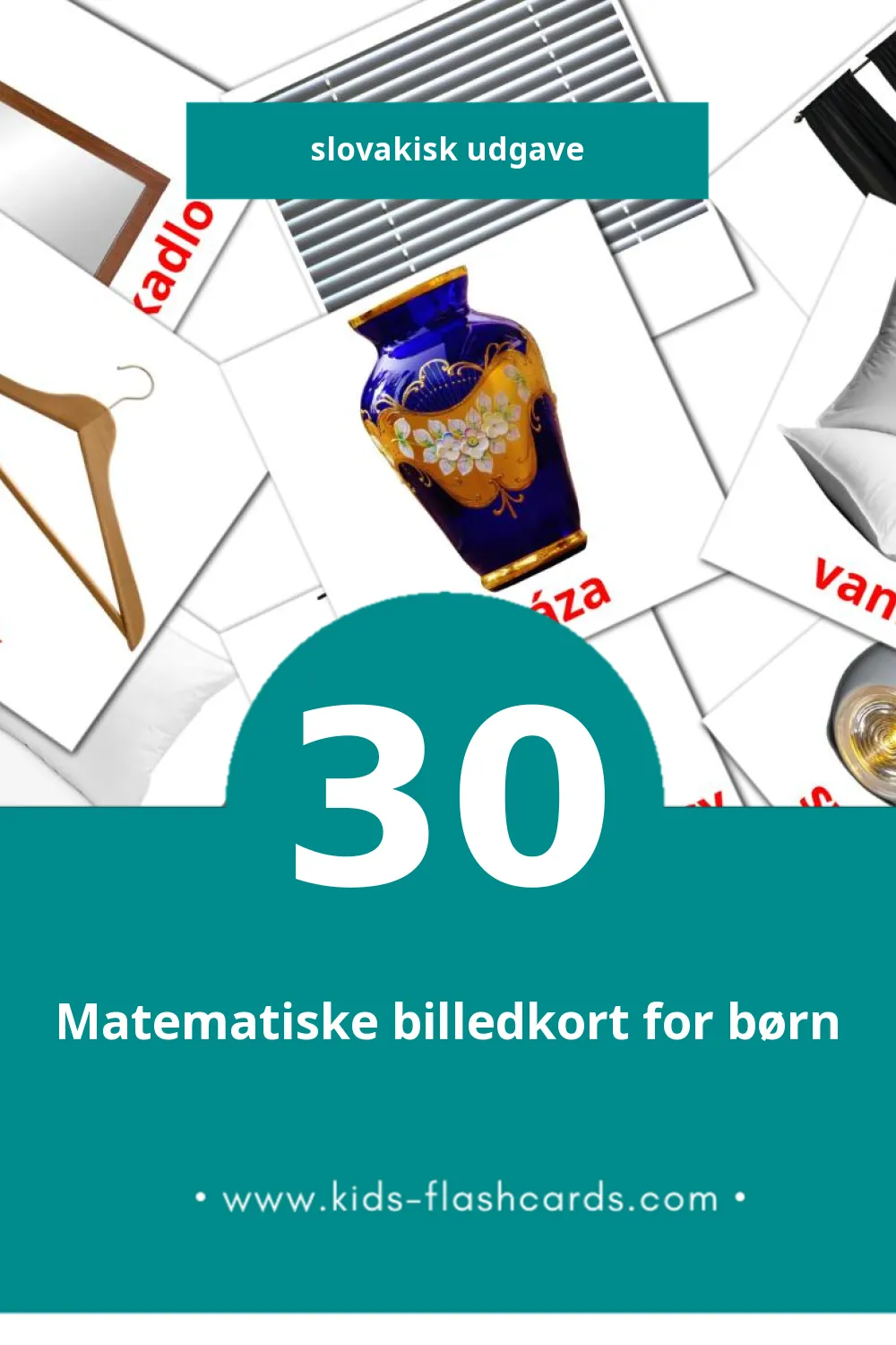 Visuelle billedkort for børn om Spálne til småbørn (30 kort på Slovakisk)