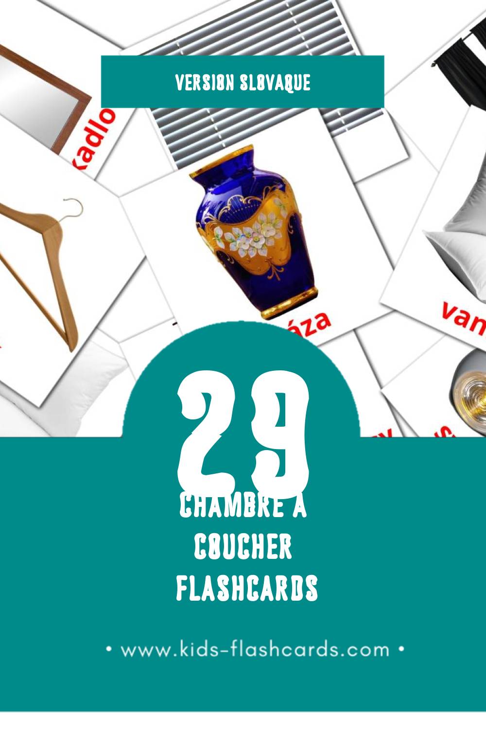 Flashcards Visual Spálne pour les tout-petits (33 cartes en Slovaque)