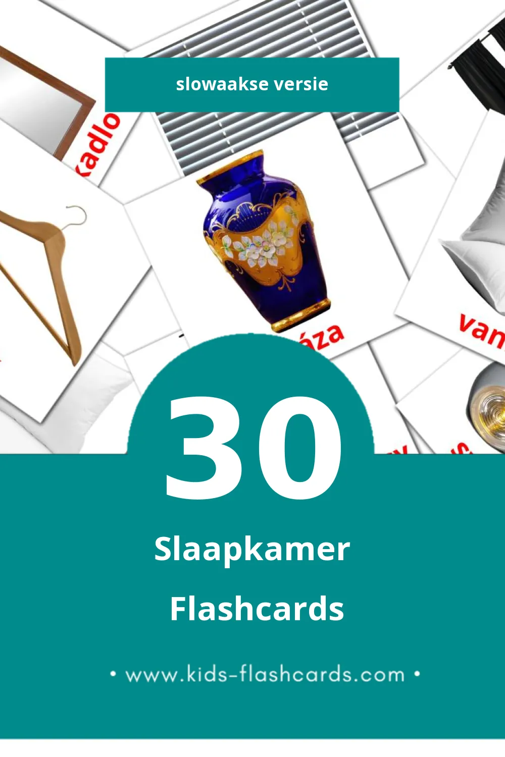 Visuele Spálne Flashcards voor Kleuters (30 kaarten in het Slowaaks)