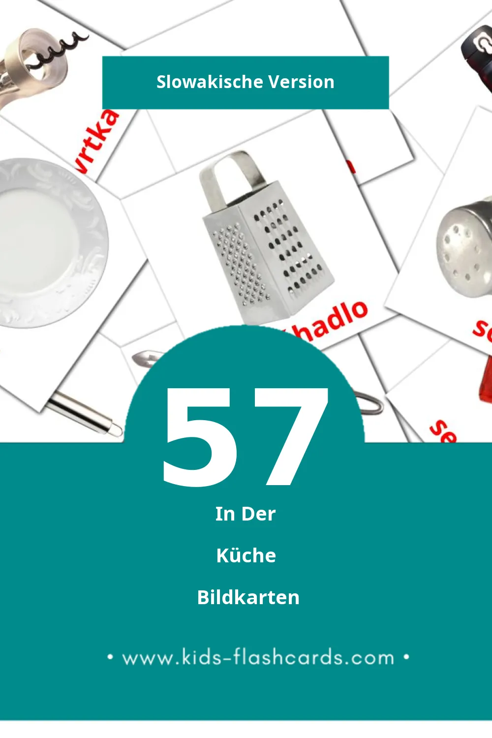 Visual Kuchyňa Flashcards für Kleinkinder (57 Karten in Slowakisch)