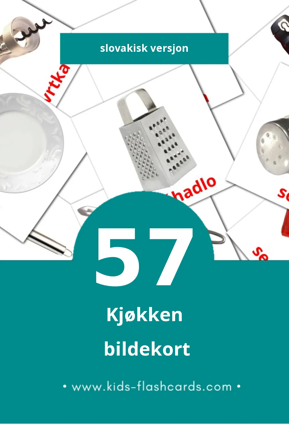 Visuelle Kuchyňa bildekort for småbarn (57 kort på Slovakisk)