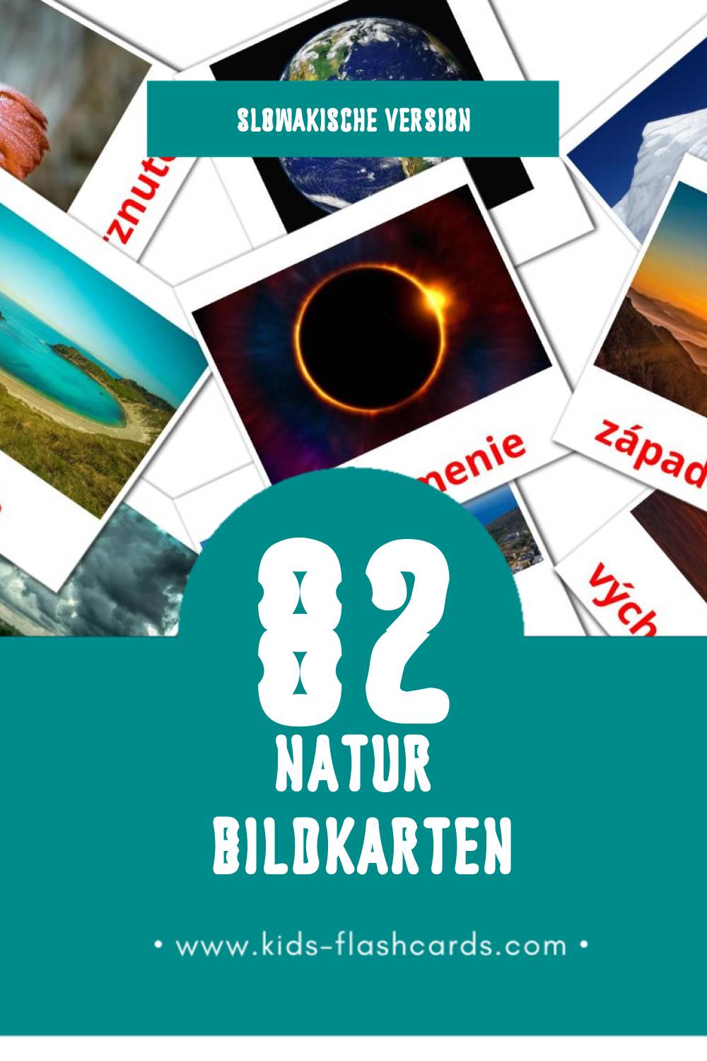 Visual Príroda Flashcards für Kleinkinder (82 Karten in Slowakisch)