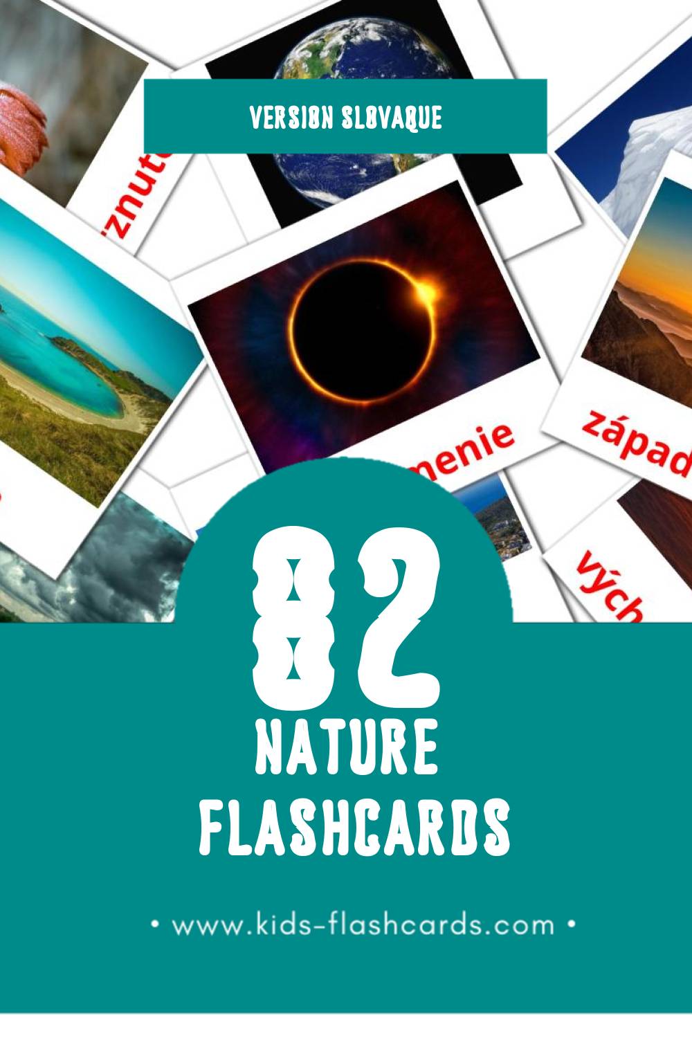 Flashcards Visual Príroda pour les tout-petits (82 cartes en Slovaque)