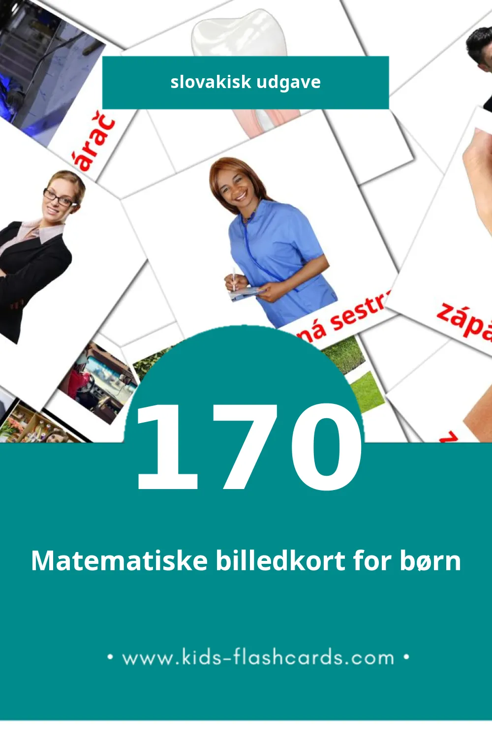 Visuelle billedkort for børn om Ľudia til småbørn (170 kort på Slovakisk)