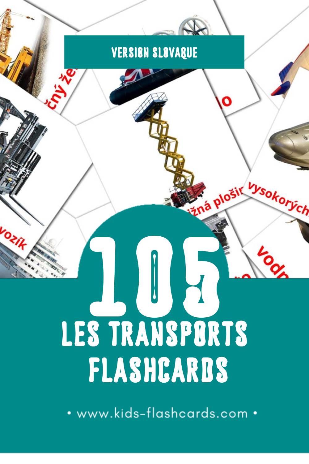 Flashcards Visual bicykle pour les tout-petits (108 cartes en Slovaque)