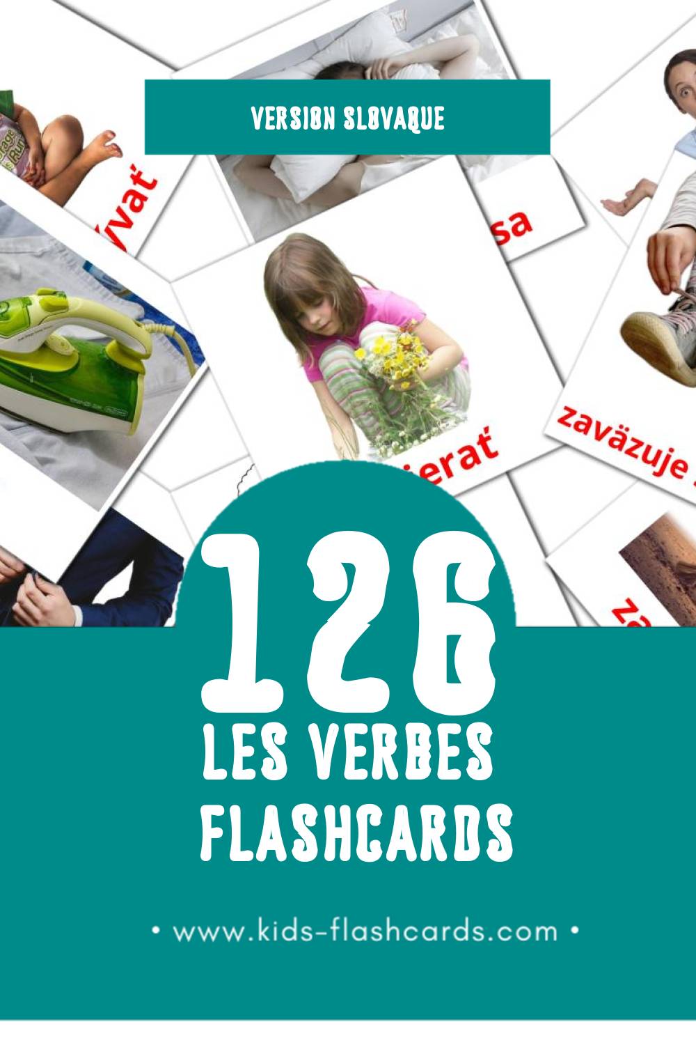 Flashcards Visual Slovesá pour les tout-petits (132 cartes en Slovaque)