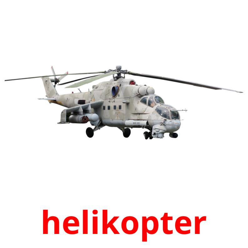 helikopter picture flashcards