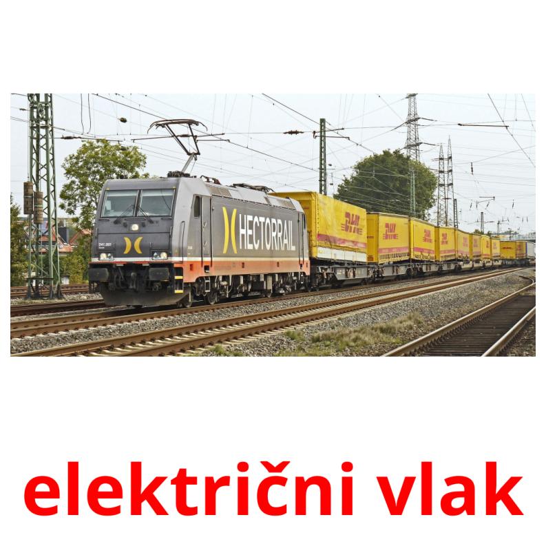električni vlak Tarjetas didacticas