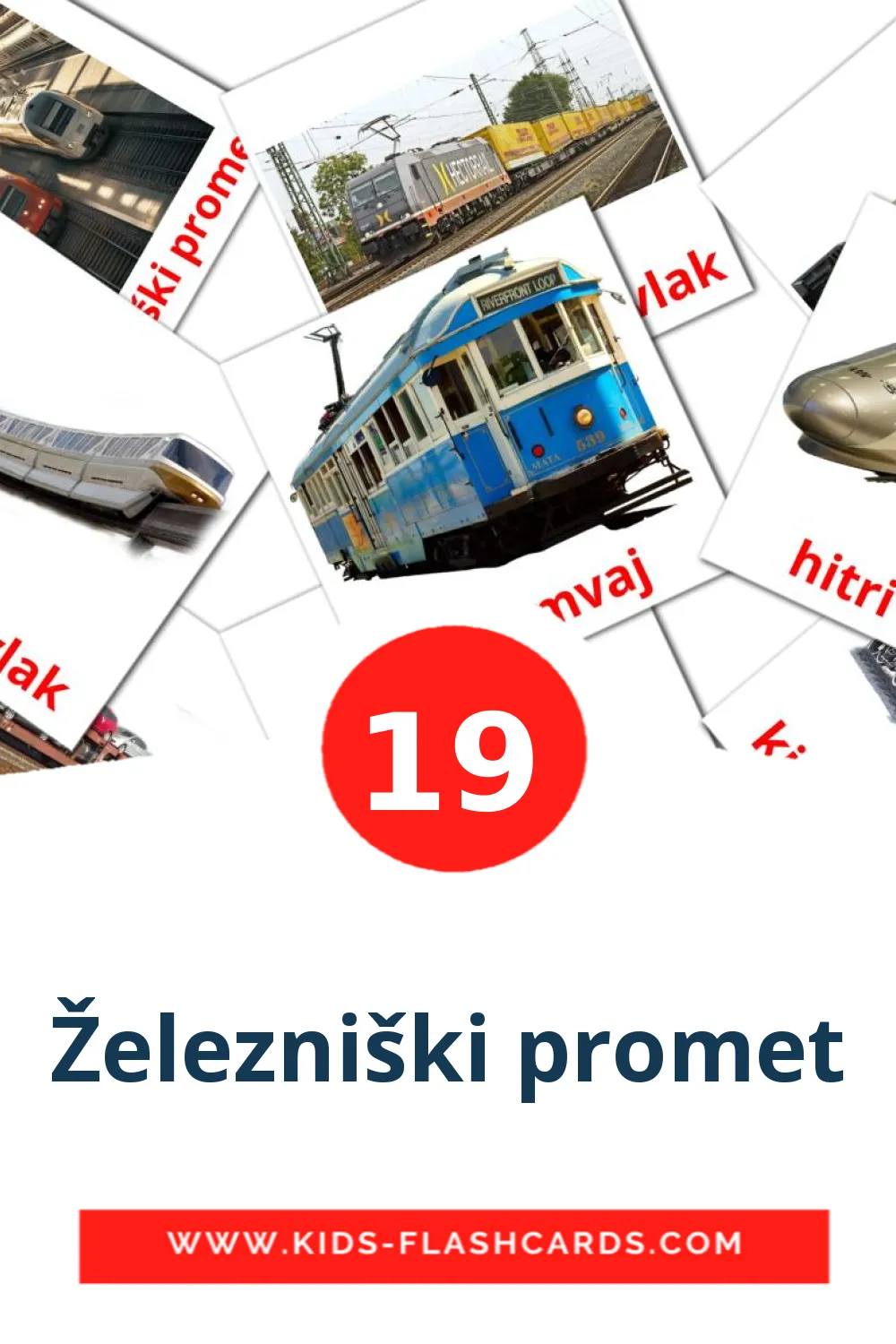 Železniški promet на словенском для Детского Сада (19 карточек)