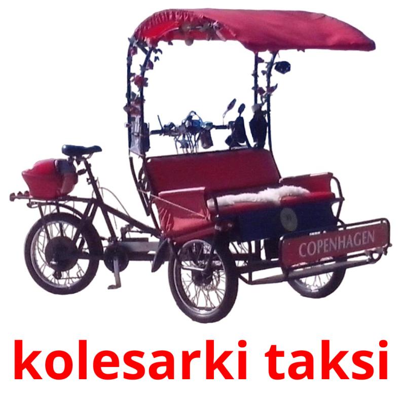 kolesarki taksi Tarjetas didacticas