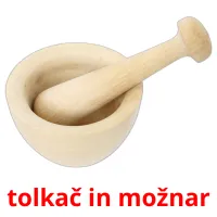 tolkač in možnar picture flashcards