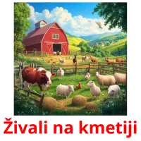 Živali na kmetiji cartões com imagens