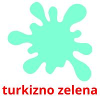 turkizno zelena Tarjetas didacticas
