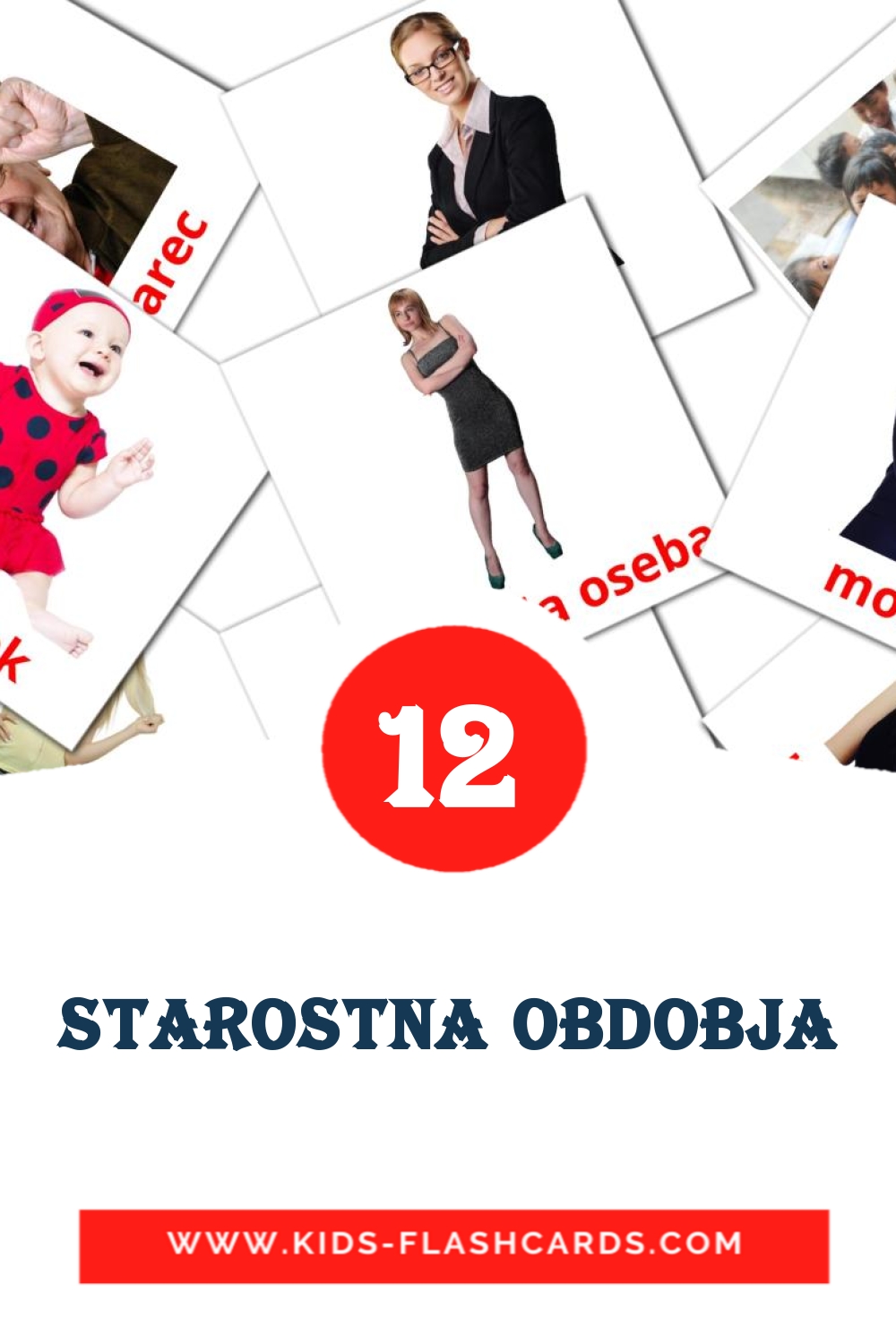 12 Starostna obdobja Picture Cards for Kindergarden in slovenian