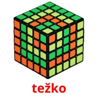 težko picture flashcards