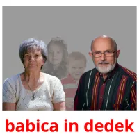 babica in dedek picture flashcards