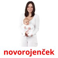 novorojenček card for translate