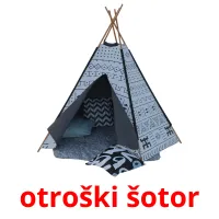 otroški šotor picture flashcards