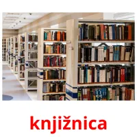 knjižnica picture flashcards