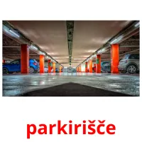 parkirišče flashcards illustrate