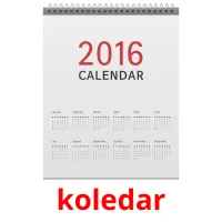 koledar picture flashcards