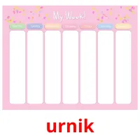 urnik picture flashcards