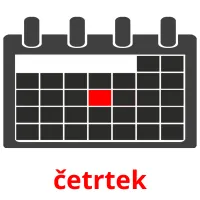 četrtek picture flashcards