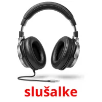 slušalke billedkort for børn med billeder