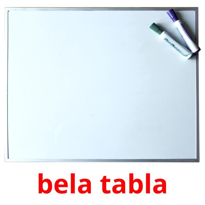 bela tabla Bildkarteikarten