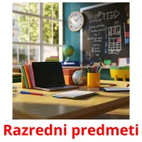 Razredni predmeti picture flashcards