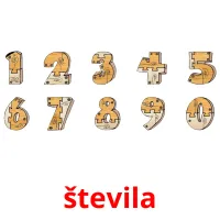 števila picture flashcards