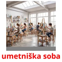 umetniška soba flashcards illustrate