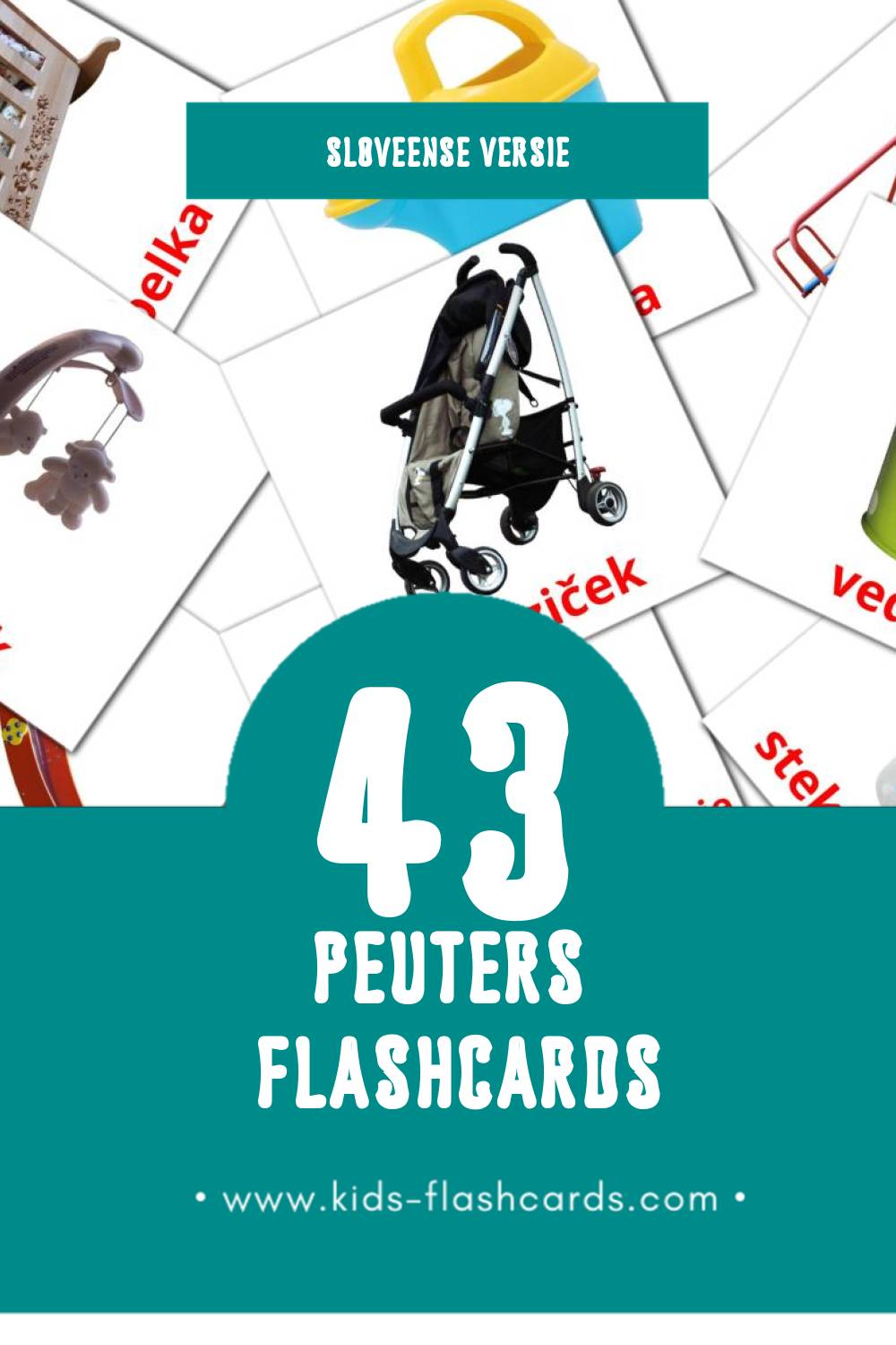 Visuele Dojenček Flashcards voor Kleuters (43 kaarten in het Sloveens)