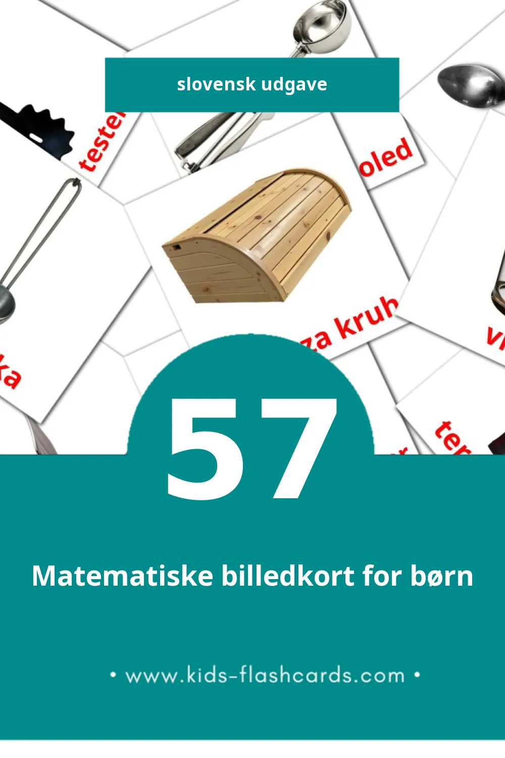 Visuelle billedkort for børn om Kuhinja til småbørn (57 kort på Slovensk)
