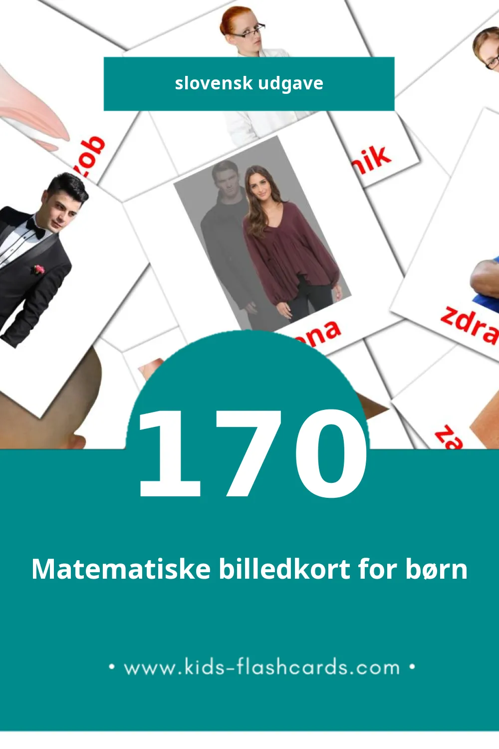 Visuella Ljudje för småbarn (170 bildkort för barn på Sloveniska)