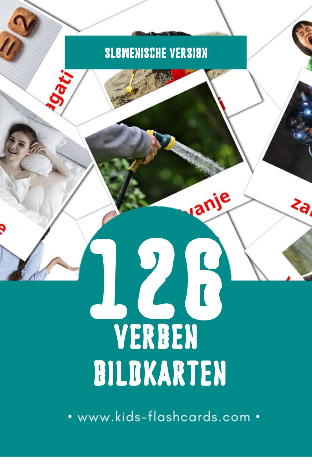 Visual Glagoli Flashcards für Kleinkinder (126 Karten in Slowenisch)