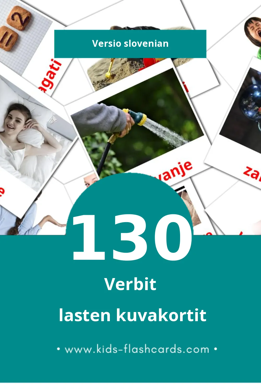Glagoli lasten kuvakortit pikkulapsille (130 korttia Slovenianksi)