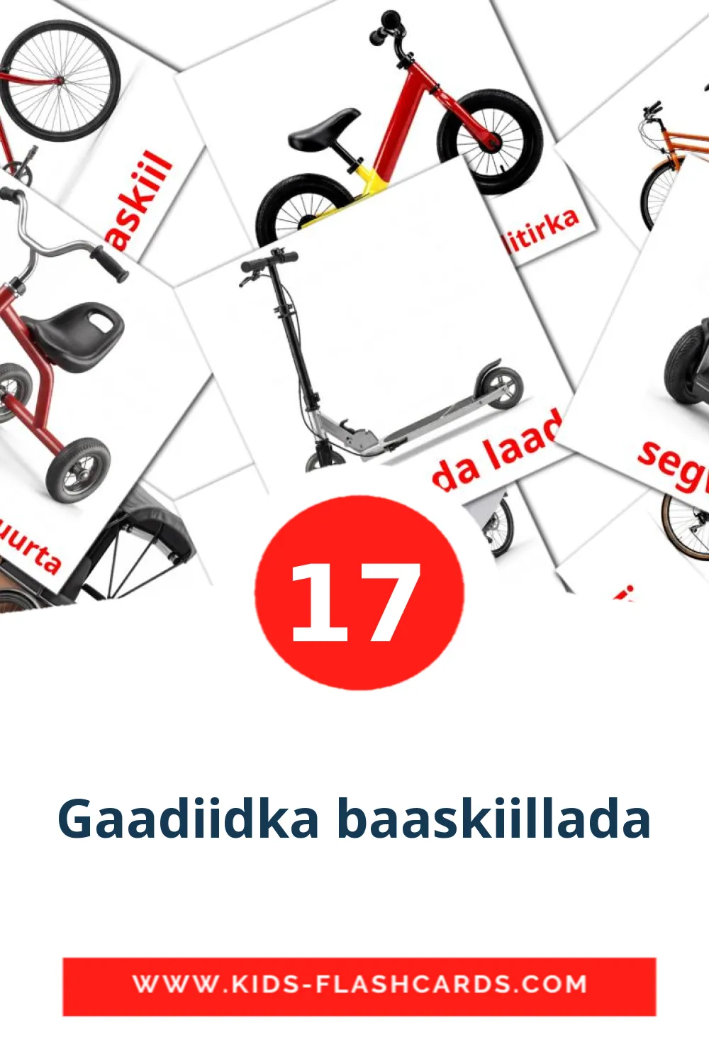 17 billedkort for børn med Gaadiidka baaskiillada til børnehaveklassen på somalisk