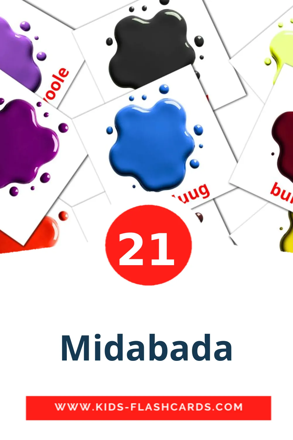 21 cartes illustrées de Midabada pour la maternelle en somali