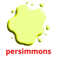 persimmons cartes de vocabulaire