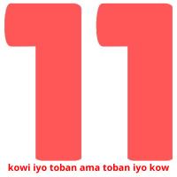 kowi iyo toban ama toban iyo kow flashcards illustrate